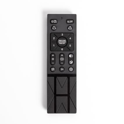 Brilagi - Lámpara LED regulable con ventilador RONDA LED/48W/230V 3000-6000K negro + control remoto