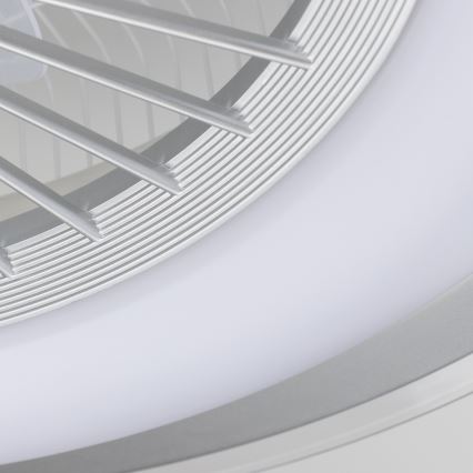 Brilagi - Lámpara LED regulable con ventilador RONDA LED/48W/230V 3000-6000K plata + control remoto