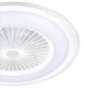 Brilagi - Plafón LED regulable con ventilador RONDA LED/65W/230V 3000-6500K blanco + mando a distancia