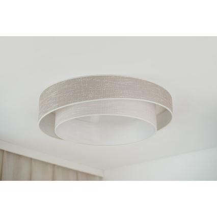 Brilagi - Plafón LED regulable DOVER SHINE LED/24W/230V 3000/4000/6500K gris/color crema + control remoto