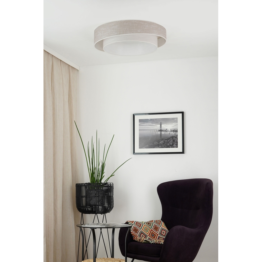 Brilagi - Plafón LED regulable DOVER SHINE LED/24W/230V 3000/4000/6500K gris/color crema + control remoto
