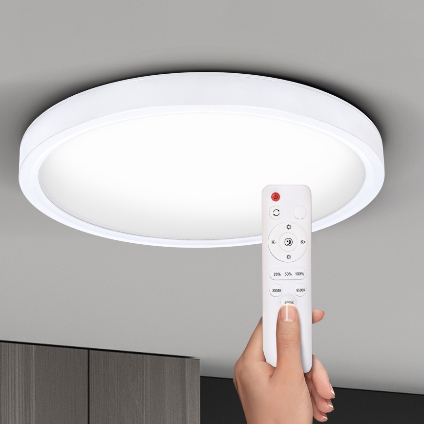 Brilagi - Plafón LED regulable ESTELA LED/48W/230V 3000-6500K ø 40 cm blanco + control remoto