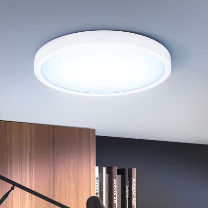 Brilagi - Plafón LED regulable ESTELA LED/48W/230V 3000-6500K ø 40 cm blanco + control remoto