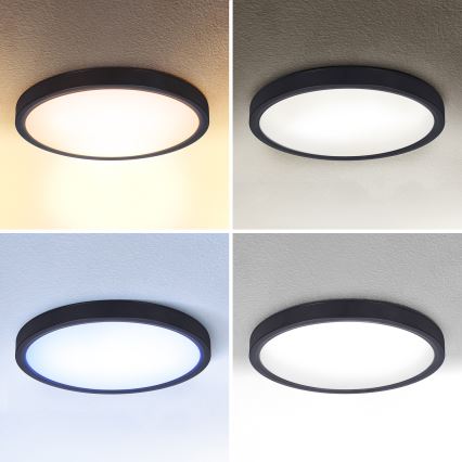 Brilagi - Plafón LED regulable ESTELA LED/48W/230V 3000-6500K ø 40 cm negro + control remoto