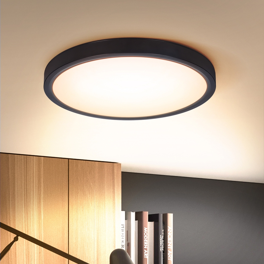 Brilagi - Plafón LED regulable ESTELA LED/48W/230V 3000-6500K ø 40 cm negro + control remoto