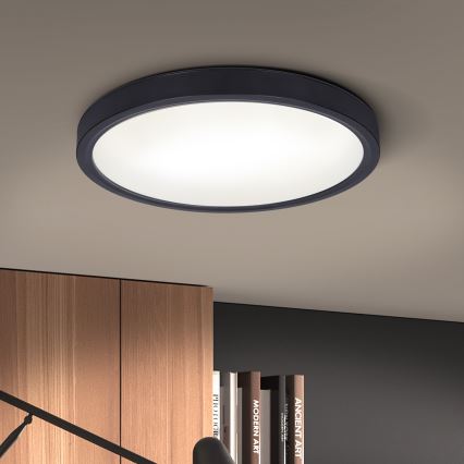 Brilagi - Plafón LED regulable ESTELA LED/48W/230V 3000-6500K ø 40 cm negro + control remoto