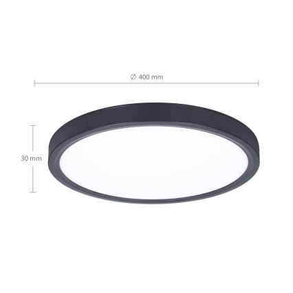 Brilagi - Plafón LED regulable ESTELA LED/48W/230V 3000-6500K ø 40 cm negro + control remoto