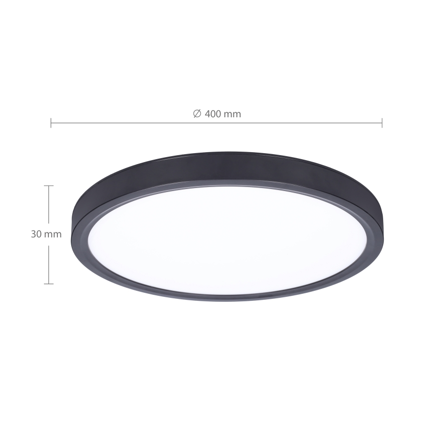 Brilagi - Plafón LED regulable ESTELA LED/48W/230V 3000-6500K ø 40 cm negro + control remoto