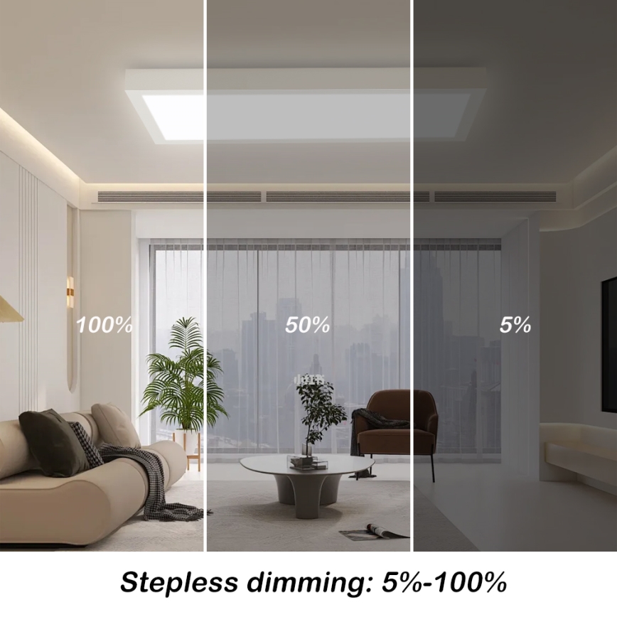 Brilagi - Luz de techo LED regulable para baño FRAME SMART LED/30W/230V 30x60 cm 3000-6000K IP44 blanco + control remoto