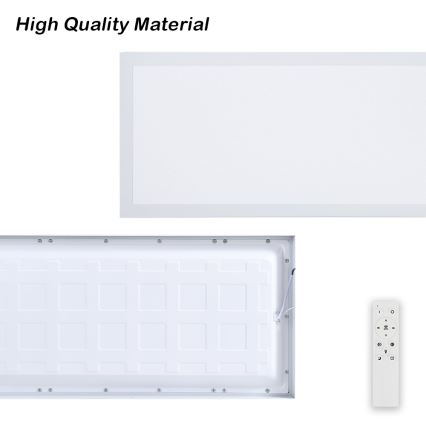 Brilagi - Luz de techo LED regulable para baño FRAME SMART LED/30W/230V 30x60 cm 3000-6000K IP44 blanco + control remoto