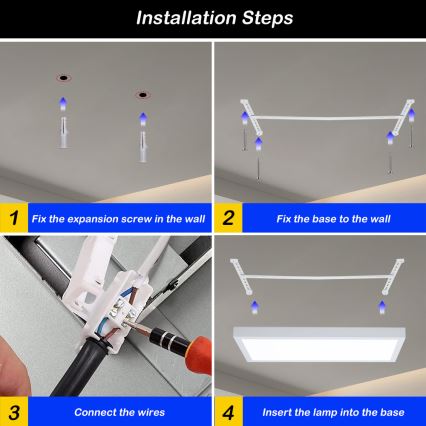 Brilagi - Luz de techo LED regulable para baño FRAME SMART LED/30W/230V 30x60 cm 3000-6000K IP44 blanco + control remoto