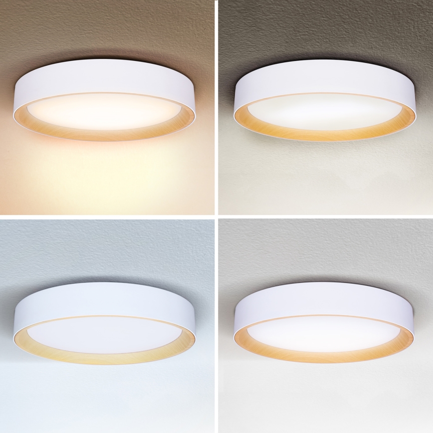 Brilagi - Plafón LED regulable LARIOS LED/60W/230V 3000-6500K ø 49 cm blanco + control remoto