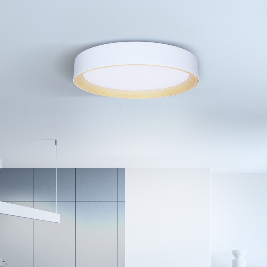 Brilagi - Plafón LED regulable LARIOS LED/60W/230V 3000-6500K ø 49 cm blanco + control remoto