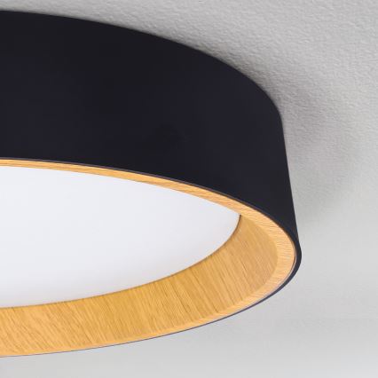 Brilagi - Plafón LED regulable LARIOS LED/60W/230V 3000-6500K ø 49 cm negro + control remoto