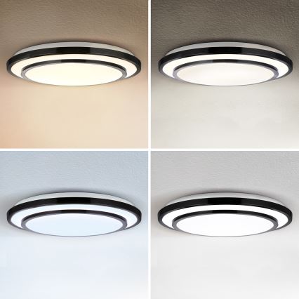 Brilagi - Plafón LED regulable LUCIANO LED/48W/230V 3000-6500K ø 39 cm negro + control remoto