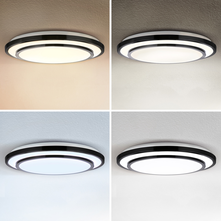 Brilagi - Plafón LED regulable LUCIANO LED/48W/230V 3000-6500K ø 39 cm negro + control remoto