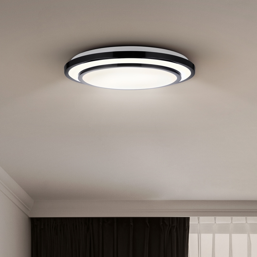 Brilagi - Plafón LED regulable LUCIANO LED/48W/230V 3000-6500K ø 39 cm negro + control remoto