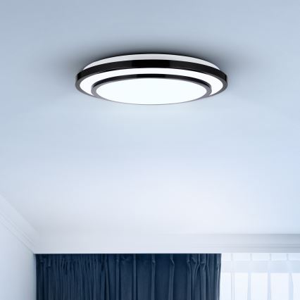 Brilagi - Plafón LED regulable LUCIANO LED/48W/230V 3000-6500K ø 39 cm negro + control remoto