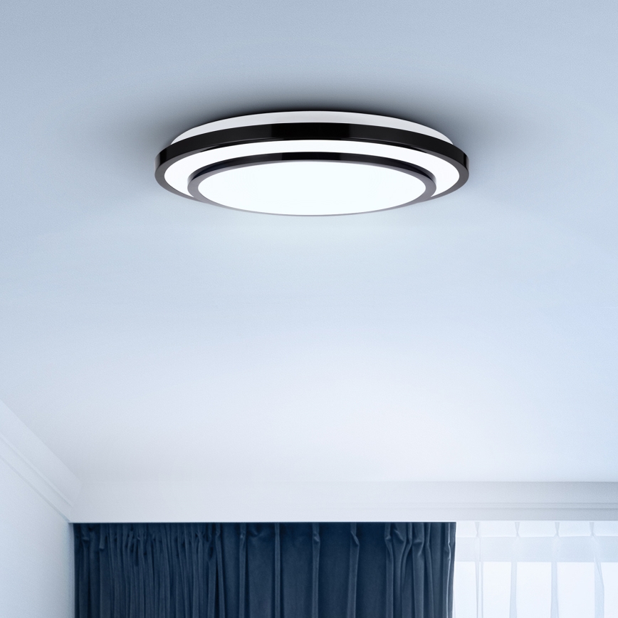 Brilagi - Plafón LED regulable LUCIANO LED/48W/230V 3000-6500K ø 39 cm negro + control remoto