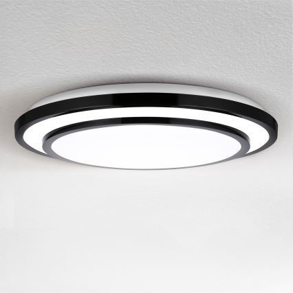 Brilagi - Plafón LED regulable LUCIANO LED/48W/230V 3000-6500K ø 39 cm negro + control remoto