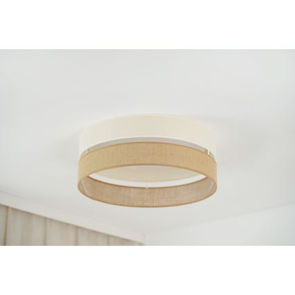 Brilagi - Plafón LED regulable ROYAL YUTE LED/24W/230V diá. 45 cm 3000/4000/6500K beige/color crema  + control remoto
