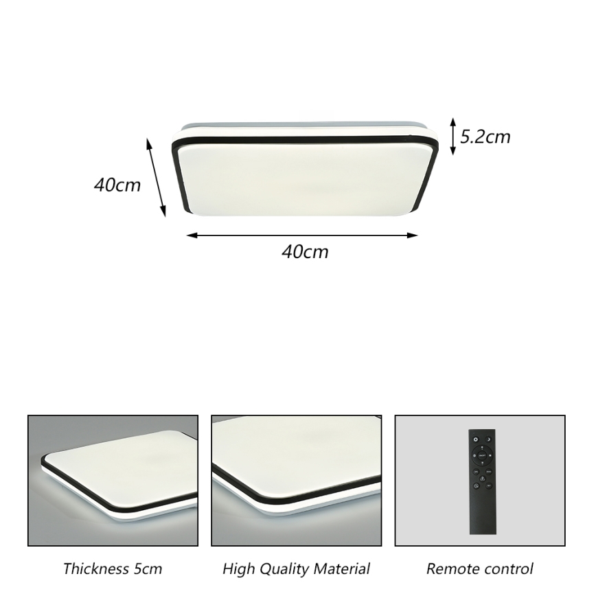 Brilagi - Plafón LED regulable SMART LED/28W/230V 3000-6000K 40x40 cm Wi-Fi Tuya + control remoto