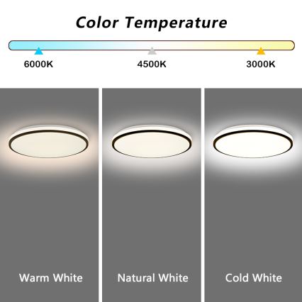 Brilagi - Plafón LED regulable SMART LED/36W/230V 3000-6000K diá. 45 cm Wi-Fi Tuya + control remoto