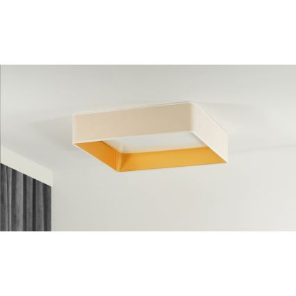 Brilagi - Plafón LED regulable VELVET SQUARE LED/24W/230V 3000/4000/6500K + mando a distancia cremoso