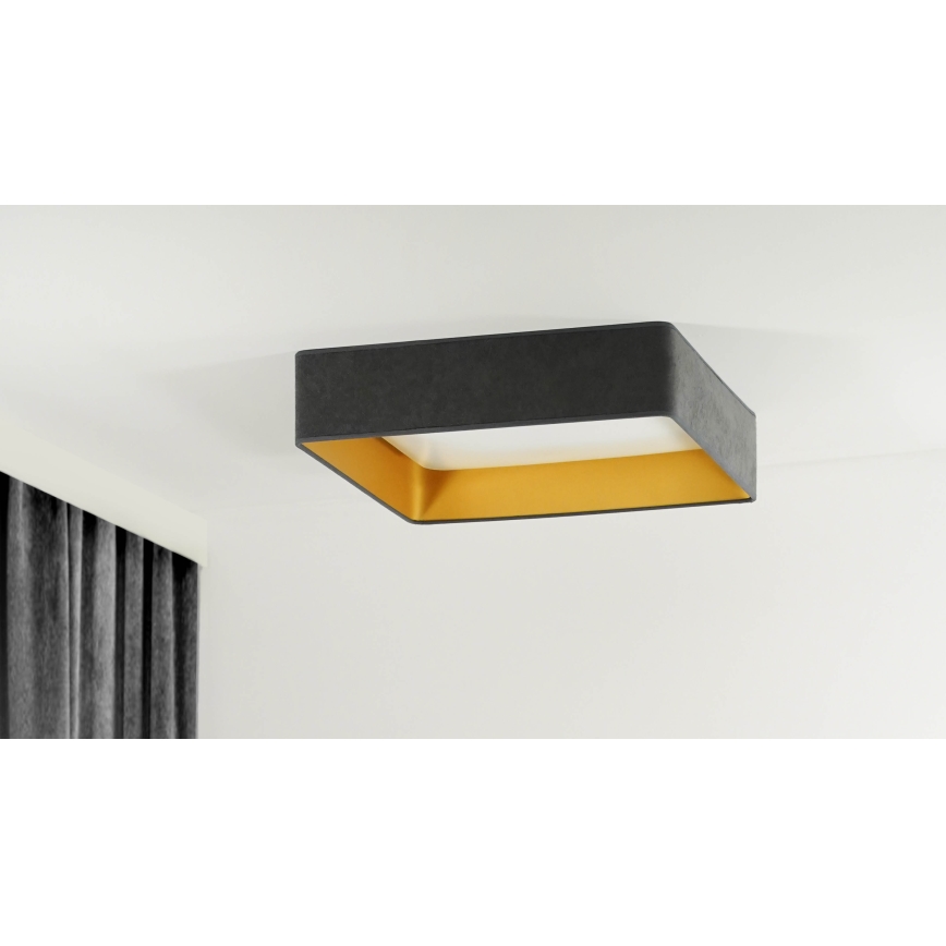 Brilagi - Plafón LED regulable VELVET SQUARE LED/24W/230V 3000/4000/6500K + mando a distancia gris