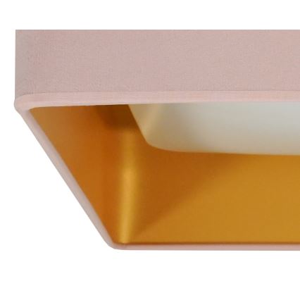 Brilagi - Plafón LED regulable VELVET SQUARE LED/24W/230V 3000/4000/6500K + mando a distancia rosa