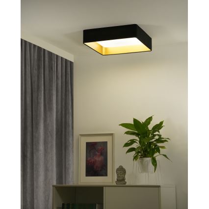 Brilagi - Plafón LED regulable VELVET SQUARE SMART LED/36W/230V 2700-6500K Wi-Fi Tuya + mando a distancia negro