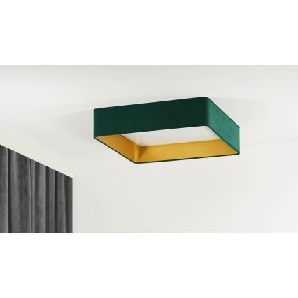 Brilagi - Plafón LED regulable VELVET SQUARE SMART LED/36W/230V 2700-6500K Wi-Fi Tuya + mando a distancia verde