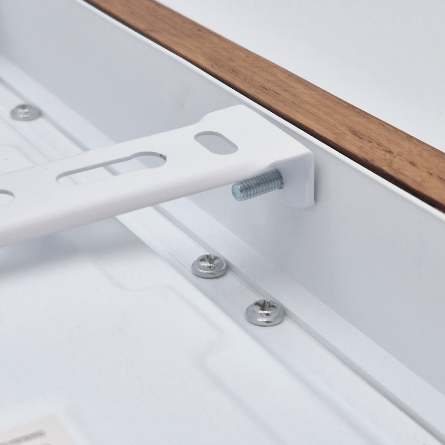 Brilagi - Luz de techo LED regulable para baño WOODY FRAME LED/24W/230V roble cereza 30x30 cm 3000-6000K IP44 + control remoto