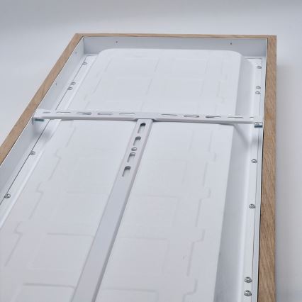 Brilagi - Luz de techo LED regulable para baño WOODY FRAME LED/50W/230V roble 120x30 cm 3000-6000K IP44 + control remoto