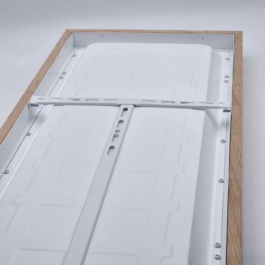 Brilagi - Luz de techo LED regulable para baño WOODY FRAME LED/50W/230V roble 120x30 cm 3000-6000K IP44 + control remoto