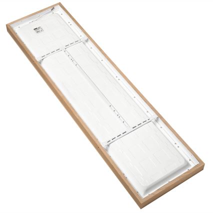 Brilagi - Luz de techo LED regulable para baño WOODY FRAME LED/50W/230V roble 120x30 cm 3000-6000K IP44 + control remoto