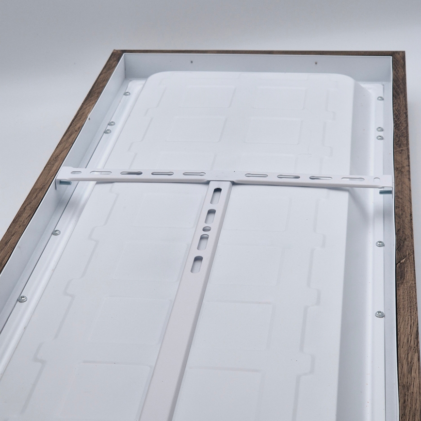 Brilagi - Luz de techo LED regulable para baño WOODY FRAME LED/50W/230V roble 120x30 cm 3000-6000K IP44 + control remoto