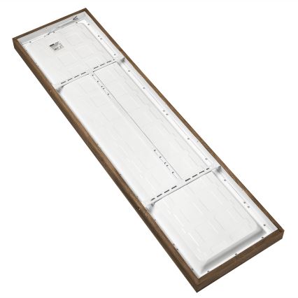 Brilagi - Luz de techo LED regulable para baño WOODY FRAME LED/50W/230V roble 120x30 cm 3000-6000K IP44 + control remoto