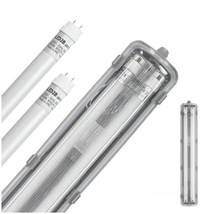 Brilagi - Lámpara fluorescente LED de alta potencia OPTIMA T8 2xG13/9W/230V 4000K IP65 67,5 cm