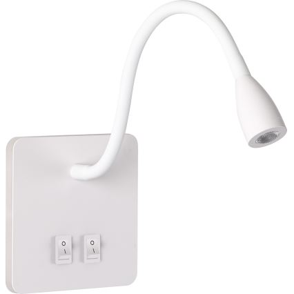Brilagi - LED Aplique flexible MAYA Double LED/4W/230V + LED/3W blanco