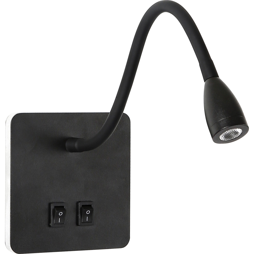 Brilagi - LED Aplique flexible MAYA Double LED/4W/230V + LED/3W negro