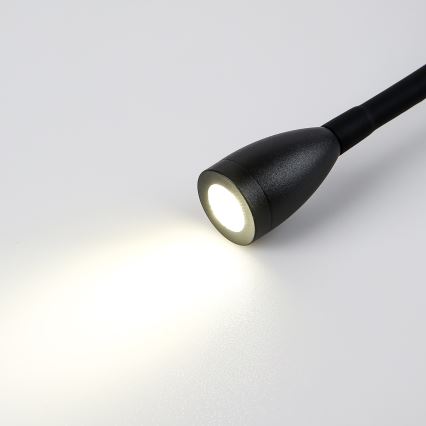 Brilagi - LED Aplique flexible MAYA Double LED/4W/230V + LED/3W negro