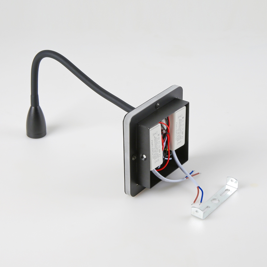 Brilagi - LED Aplique flexible MAYA Double LED/4W/230V + LED/3W negro