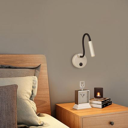 Brilagi - LED Aplique flexible MAYA LED/3W/230V 4000K beige