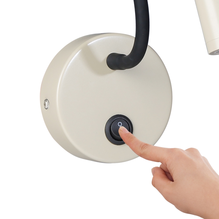 Brilagi - LED Aplique flexible MAYA LED/3W/230V 4000K beige