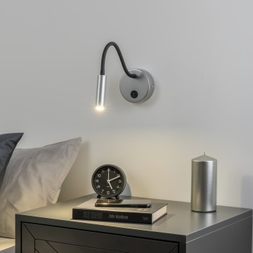Brilagi - LED Aplique flexible MAYA LED/3W/230V 4000K plata
