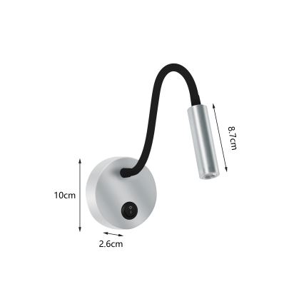 Brilagi - LED Aplique flexible MAYA LED/3W/230V 4000K plata