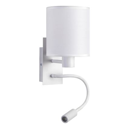 Brilagi - LED Aplique flexible NUBILA 1xE27/25W/230V + LED/3W blanco