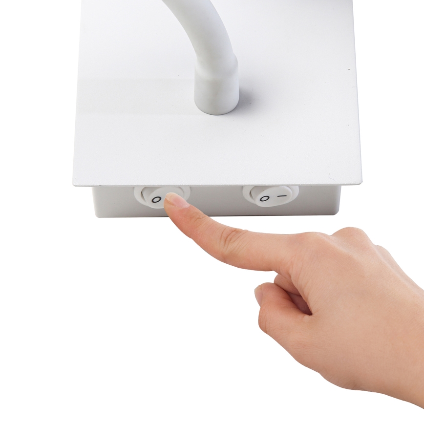 Brilagi - LED Aplique flexible NUBILA 1xE27/25W/230V + LED/3W blanco