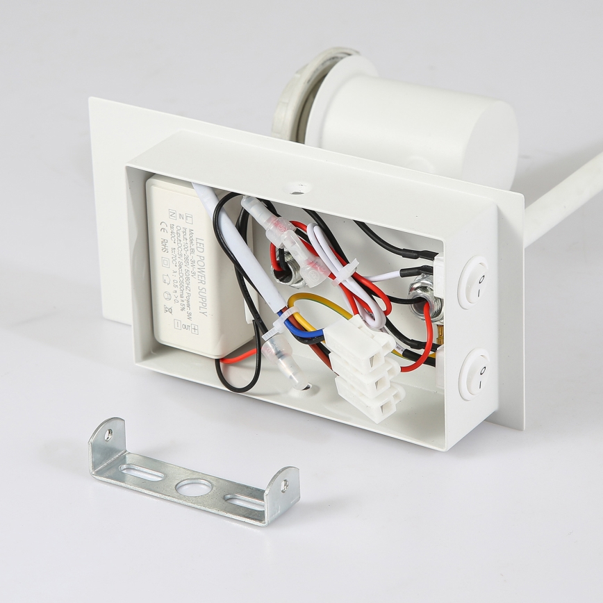 Brilagi - LED Aplique flexible NUBILA 1xE27/25W/230V + LED/3W blanco